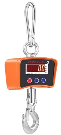 Gancho electrónico de 300kg y 500kg, báscula electrónica, báscula de grúa, pantalla retroiluminada, Mini gancho(1000-OCS-B1- lithium)
