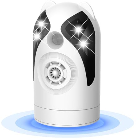 Ultrasonic Pest Repeller, 360° Auto Rotating Ultrasonic Rodent Repellent with Variable Frequency Car & Home Dual Use Plug-in Pest Control Device for Mice Mosquito Cockroach Bugs (White)