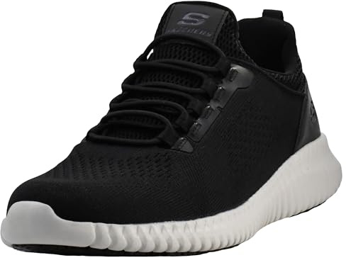Skechers Men's Cessnock Food Service Shoe, Black/White, 10 M US