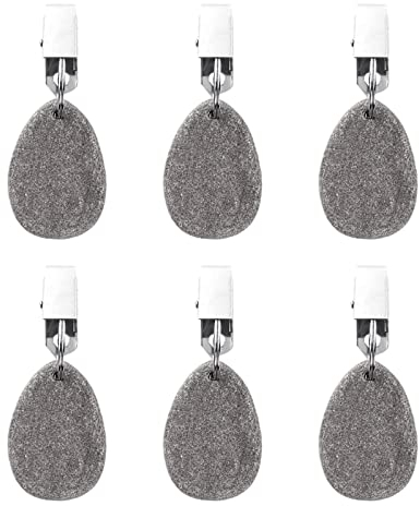 IFUDE Set di Pesi per Tovaglia, Pesi per Tovaglia con Clip, Pesi per Tovaglia Fermagli per Tovaglia Pesi per Tovaglia per Feste in Famiglia/Campeggio/Matrimonio/Giardino/Picnic (6 Pezzi)