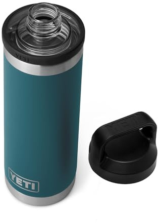 YETI Rambler 18 oz Bottle, Vacuum Insulated, Stainless Steel with Chug Cap, Agave Teal