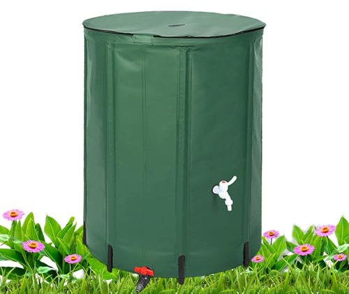 Tonneau de collecte d'eau de pluie, tonneau de collecte d'eau de pluie | Tonneau d'eau de pluie pliable en PVC de 88 litres, réservoir de stockage d'eau portable avec filtre et kit de trop-plein pour