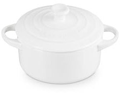Le Creuset Mini-Kokotte, Steingut, rund, 680 ml, Weiß
