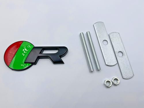 Round R Grill Car Emblem Badge Red/Green/Black F-PACE XJ XK XJR XJS E X Type