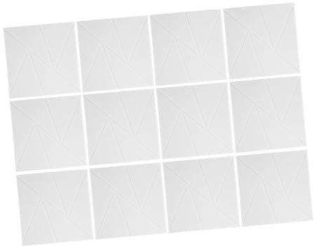CAXUSD Pannelli Acustici Autoadesivi 30x30x1 Cm Bianco in Poliestere 12 per Insonorizzazione Pareti Riduzione Rumore per Uffici e Ambienti Domestici