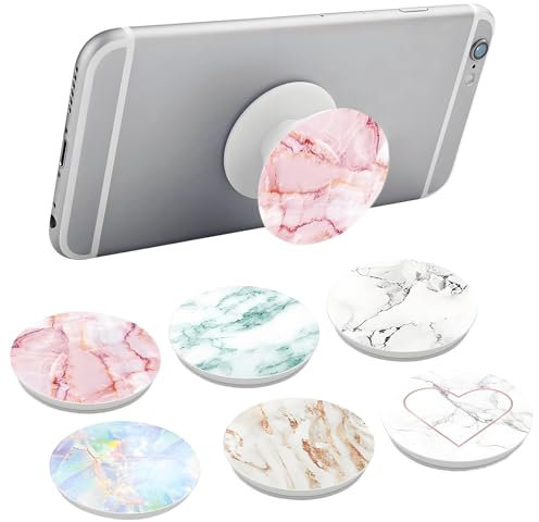 6 Stück Handy-Griffe,Handyknopf Zum Stilvolle Und Exquisite Pop-Buchse Handlich,360° Drehung Handy Ring Griffhalter Ausziehbarer Sockel Ausziehbarer Sockel Und Griff Für Smartphones Und Tablets