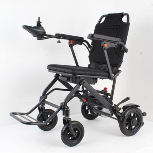 WJYCGFKJ Fauteuil Roulant Ultra Pliable léger pour Adultes,Chaise de Roue pour Adultes,Transport Pliable et léger, Voyage en Transport Portable, Lightweight Folding Carry Electric Wheelchair.