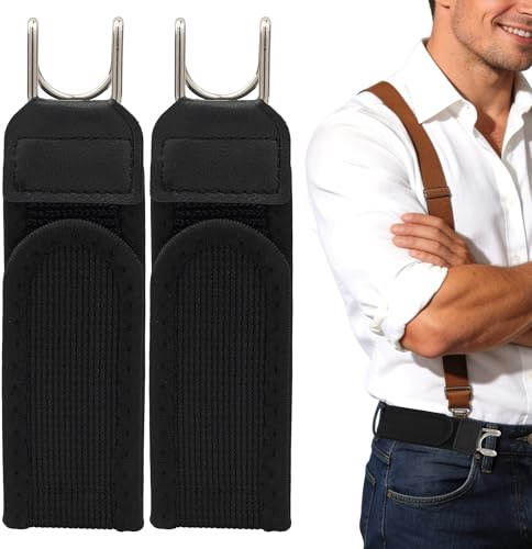 Dreaku Senza Fibbia Cintura Uomo Donna, Elastica Tattica Cinture da Uomo Cintura Uomo Senza Buchi Unisex per Jeans, Pantaloni Tempo Libero & Uscite (2 pz - Nero)