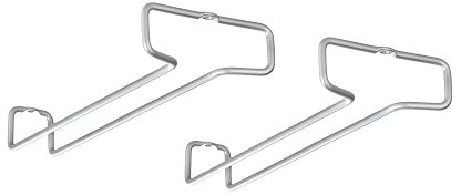 Metaltex Rail-Set di 2 portabicchieri da Vino Polytherm, 26 x 11 x 4 cm, Rivestimento, Grigio, Piccolo, 2 unità