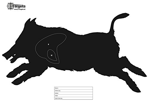 X-Targets Zielscheiben Laufender Keiler / 50x70 cm/Papier 120g/m² (40 Stück)