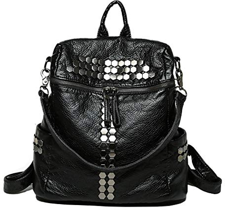 DEERWORD Wujun-eu6556-01, Mochilas de Espalda Mujer, Negro V7, Medium