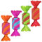 com-four® 4X Christbaumanhänger Bonbon - Weihnachtskugel Geschenkbonbon - Christbaumschmuck in Bonbon-Form für die Weihnachtsbaum-Dekoration - bruchfester Baumschmuck