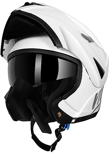 Westt Klapphelm Motorradhelm ECE-R 22.06 Zertifiziert Integralhelm für Damen und Herren Jethelm mit Kinnschutz Scooter Roller Moped Helm mit Sonnenblende und Visier