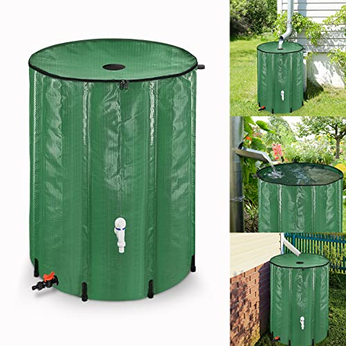 ACXIN Faltbare Regentonne, Regenwassertonne für Gartenbewässerung, Wassertank fasst bis 380 Liter Regenwasser, PVC Regentonne - Einfache Aufbewahrung, Wetterfest