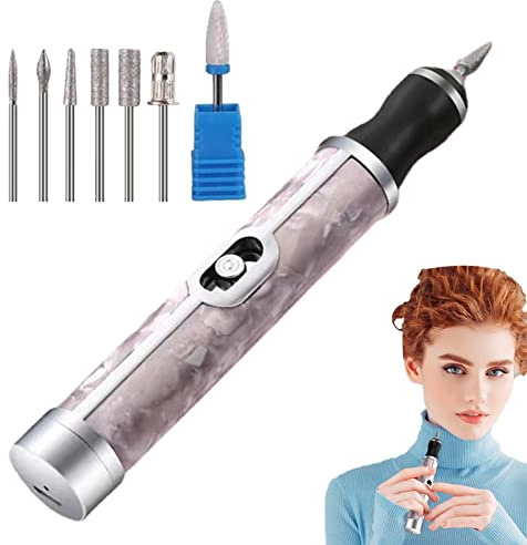 SILULCM Nail Grinder for Human - Electric Nail Drill - Professional 4 Speeds Electric Nail File for Thick Toenails, Nail Polishing Nursing Peeling Removing Grinding Edge Shaping