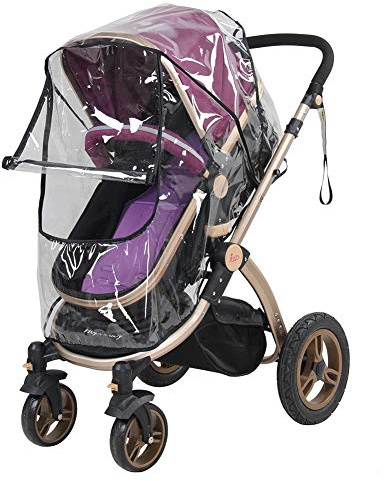 Pram Rain Cover,Foldable Rainproof Windproof Baby Outdoor Stroller Weather Stroller Rain Cover Baby Pushchair Rain Stroller Accessory