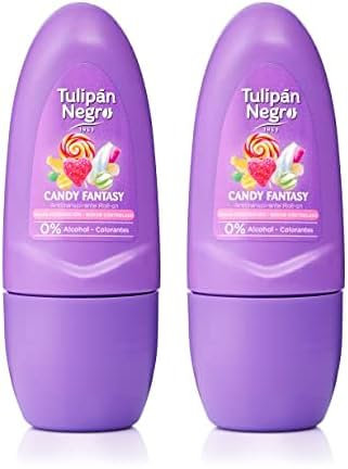 TULIPÁN NEGRO, ANTITRANSPIRANTE ROLL ON CANDY FANTASY 50ML (Paquete de 2)
