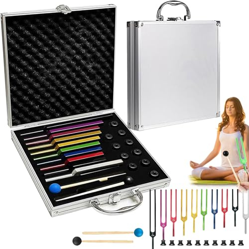 Diapasón, 10 PCSJuego Diapasones Martillo Reflejo Diapasón Terapéutico Neurología 174 285 396 417 528 639 741 852 963 432 Hz Con Base 2 Martillos Paño Limpieza Para Curación Sonido Anticompresión