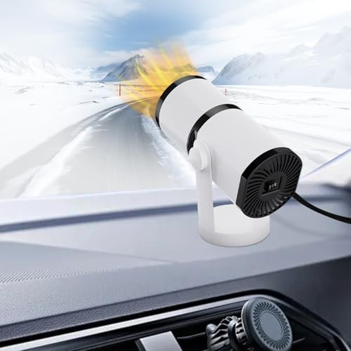 Rouzin Auto Heizlüfter 150W tragbare Autoheizung, Autoheizung Fenster Entfroster Demister, 180° Schwenkbare kfz 2 in 1 Heizlüfter Defogger