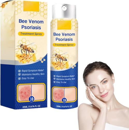 PsoriaHeal Bee Venom Psoriasis Care Spray pro,Psoriasis Treatment Spray,Effectively Relieves Itching,Suitable for All Skin Conditions (1 pcs)