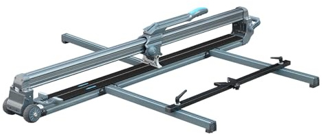 Meizuishi Cortadora de Azulejos Manual 1200 mm - Máquina de Cortar Azulejos/Piedra con Guiado Láser, Estructura de Aleación Reforzada y Control Magnético - Base Estrecha y Ruedas Retráctiles