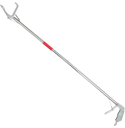 PENIKOKO Pince De Capture Anti-Serpent Pliable en Acier Inoxydable 1,2 m avec Verrouillage Sûr pour Manipulation Facile D’Animaux Reptiles Et Serpentiers Professionnels