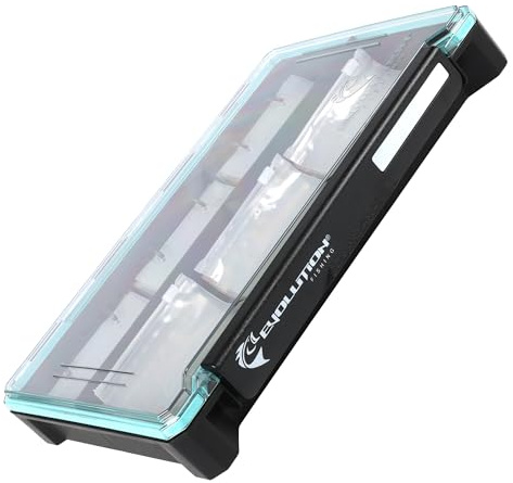 Evolution Fishing BallistiX Blade Runner Tackle Tray - Waterproof, Spinnerbait & Buzzbait Storage, 24 Rust-Resistant Baggies, 6 Sections, Fits 3700 Tackle Box, QuikLatch