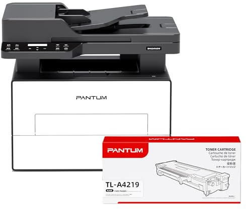 PANTUM BM4249ADW Imprimante Laser Multifonction Scanner photocopieur avec ADF, Noir et Blanc, Impression Recto-Verso Automatique, Anti-Bourrage, USB & Wi-FI, avec Toner TL-A4219 (1500 Pages)