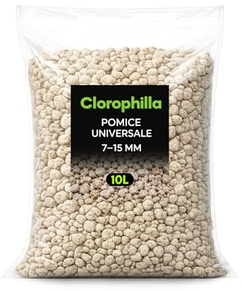 Clorophilla Pomice Universale 7–15 mm – Inerte Naturale per Piante – Substrato Drenante e Aerante – Uso per Vasi, Rinvaso e Coltivazione (10 LItri)