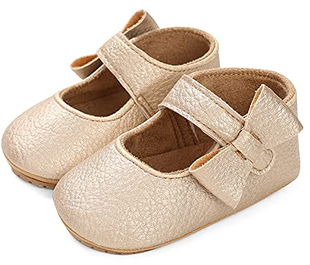 LACOFIA Ballerine Bébé Chaussure Premier Pas pour Bébé Fille Chaussures Mary Jane Antidérapant