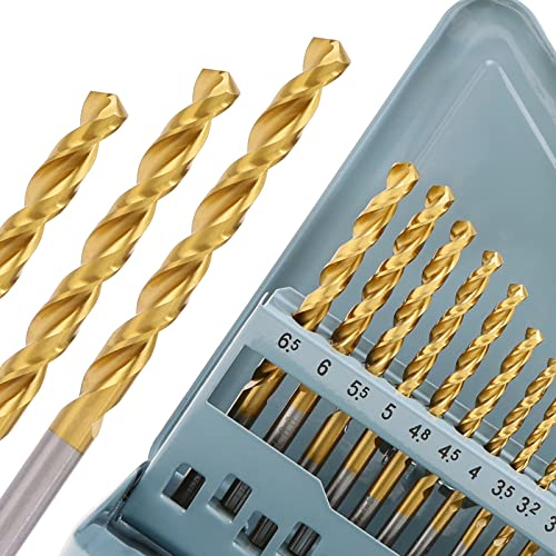 Metric M42 8% Cobalt Drill Bits Set for Stainless Steel and Hard Metal - 13Pcs Industrial Grade Titanium Coated High Cobalt Drill Bit Set