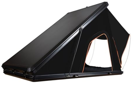 Offroad-Campingzelt, Auto, wasserdichtes Dachzelt, Campingzelt für 3–4 Personen auf Selbstfahrer, schnell öffnendes Outdoor-Seitenzelt, Dreieck-Zelt, Aluminiumzelt, SUV-Dachzelt (schwarz)