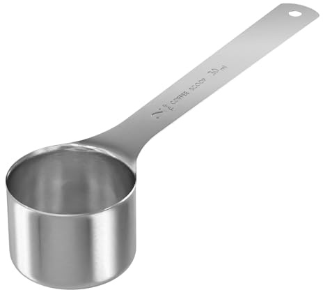 LEIFENY 1PCS 2 Tablespoon(2tbsp, 30ml, 1/8cup) Coffee Scoop, Long Handle Measuring Spoon, Stainless Steel Scooper