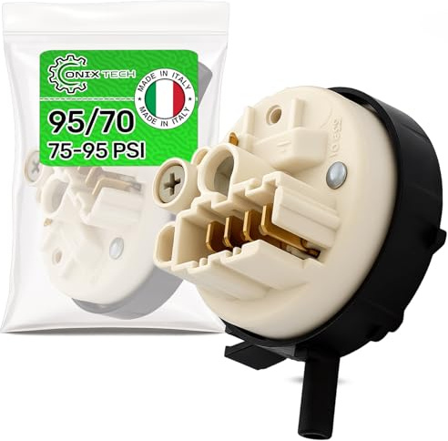 Druckschalter Wasser für Waschmaschine und Geschirrspüler 95/70 mit 4 Kontakten Druckwächter - Garantie 5 Jahre - MADE IN ITALY - ONIX TECH