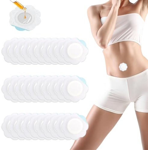 BOPRKTM 30pz Impacco Olio di Ricino,Impacco Olio di Ricino per Ombelico,Pacchetto di Olio di Ricino Cuscinetti Tessuto Spunlace Altamente Assorbente Castor Oil Pack Wrap(Olio Non Incluso)