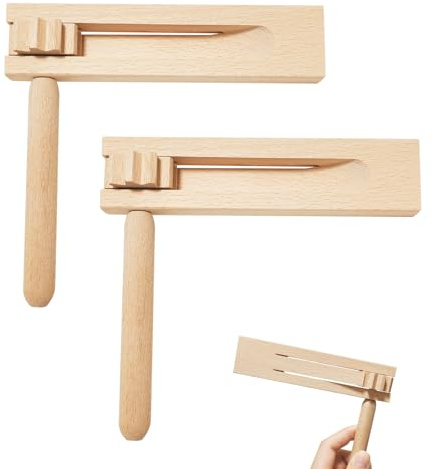 2 Piezas Carraca de Madera, trinquete Giratorio de Madera, Niños Carraca Madera, Fiestas, Eventos, desfiles de Carnaval, Eventos Deportivos