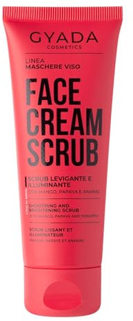 GYADA COSMETICS, Gommage visage lissant et éclaircissant exfoliant, hydratant, lissant la peau, pour tous les types de peau, 75 ml