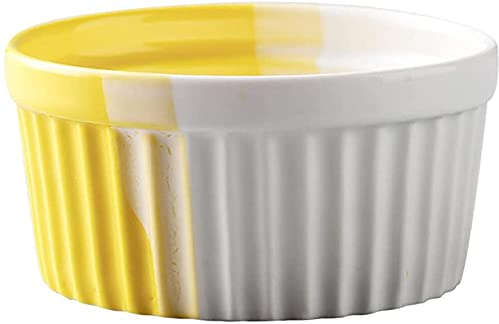 ZHANGDONG Bol Cocina Cuenco Ramen Cuencos Cocina ensaladera Grande Platos Porcelana Plato de Porcelana Ramekin de cerámica Creme Brulee Salsa Cuenco Pastel Sartén para Hornear Taza de pudín para