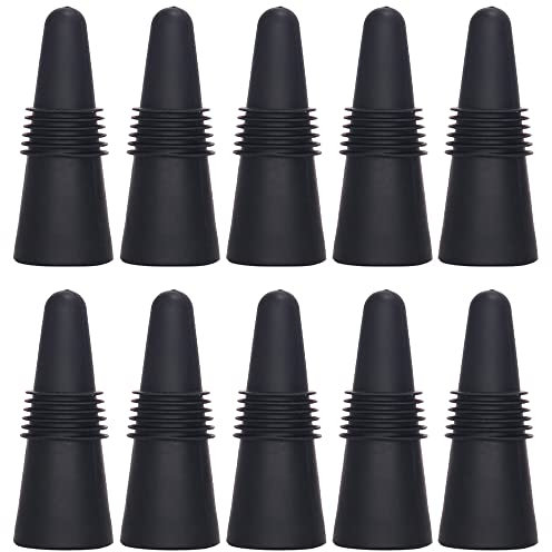 Weinverschluss Silikon，10 Pcs Flaschenverschluss Weinflaschenverschluss Wiederverwendbare Universal Kronkorken für Wein Champagner Bier und Kohlensäurehaltige Getränke