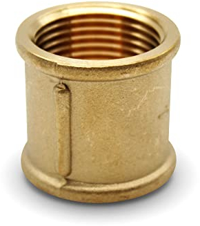 DOJA Barcelona | Manguito Hembra Laton | 1 1/2 | Enlace Laton | Manguito Laton para Aire, Agua, Gas, Combustible, Aceite | Racor Laton para Agua para Grifo para Asegurar Circulación en Tubo