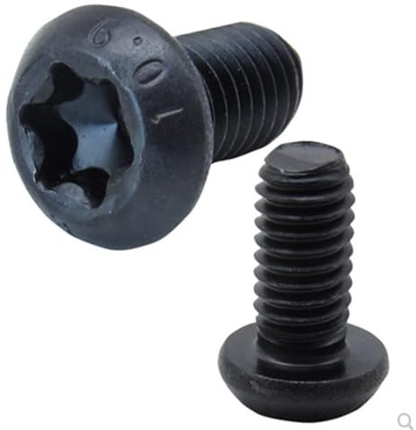RTVURK 2-20 Stück M4 M5 M6 M8 M10 Grad 10.9 Stahl mit schwarzer Torx-Halbrundschraube (Farbe: 12 mm, Größe: M10 2 Stück)