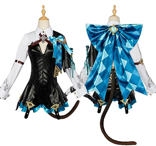 Genshin Impact Cosplaydräkt, uppgraderad version med förbättrad tygkvalitet, tillbehör ochGenshin Impact Cosplaydräkt, uppgraderad version med förbättrad tygkvalitet, tillbehör och passform