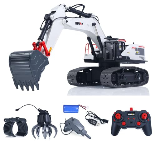 TOUCAN RC HOBBY 1/14 HUINA RC Metal Excavator Model 1594 Radio Light Battery 28CH Sound