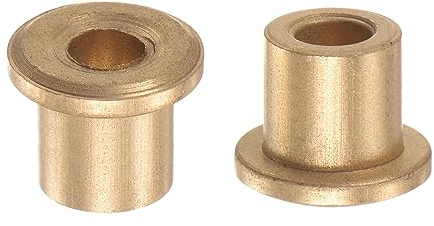QUARKZMAN 2Stk Flansch Lager Hülse 5mm Bohrung 9mm AD 10mm Länge 2mm Flansch Dicke Bronze Buchse Selbstschmierende Gleitbuchsen Hülse für Industrieanlagen