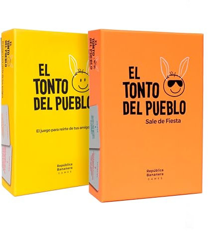 Juegos de Mesa - El Listo del Pueblo - El Juego de Mesa para reírte de Tus Amigos - Cartas pizarras y rotuladores (Pack 2 Juegos Sale de Fiesta y Normal)