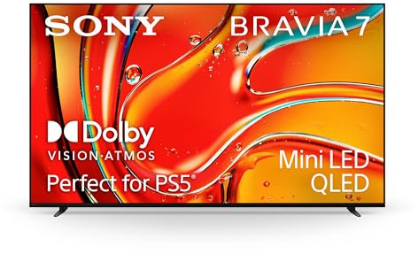 Sony 65 Inch Mini LED QLED 4K Ultra HD TV BRAVIA 7 Smart Google TV with Dolby Vision HDR and Exclusive Features for PlayStation®5 (K-65XR70)