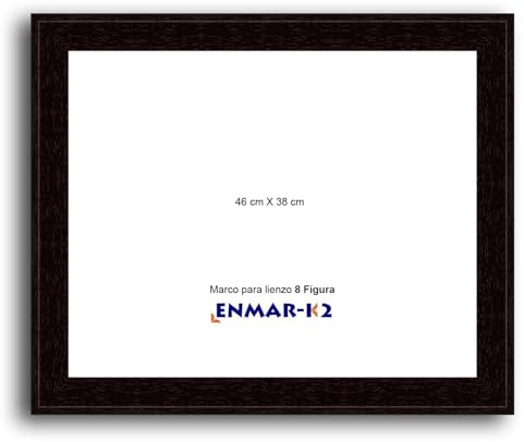ENMARK2 Marco caja americana negra para lienzo sin cristal ni trasera 8 Figura