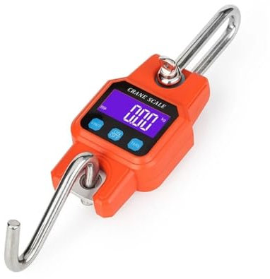 Hängande kranvåg Digital Hängvåg 660 LBs 300 Kg, Kraftig Vattentät Fiskvåg - Bärbar Kranvåg For Bagagevikt(Orange)