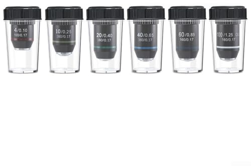 For Achromatic Microscope Objectives Set from 4X to 100X Magnification for Professional Biological Research Applications (40X)