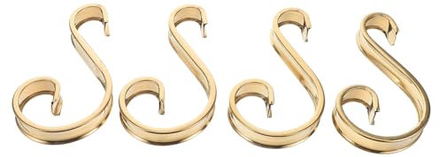 BESTOYARD 4piezas Decoración De Acero Inoxidable S-Shape para Barandillas Europeas Accesorios para Escaleras y Puertas Ornamentos para Cercas y Balcones Estilo Artístico Elegante